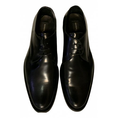 Pre-owned Kenneth Cole Leather Lace Ups In Black