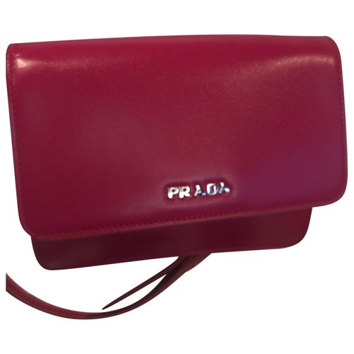 Pre-owned Prada Spectrum Leather Handbag In Red
