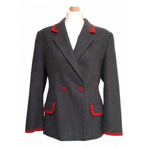 Pre-owned Laura Biagiotti Wool Blazer In Grey