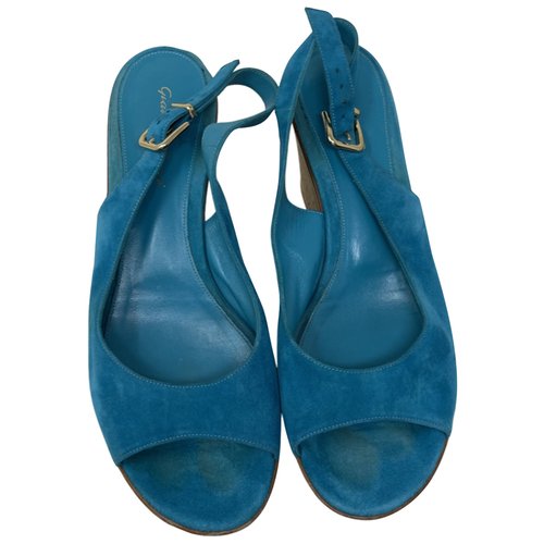 Pre-owned Gianvito Rossi Sandal In Turquoise