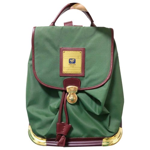 Pre-owned Piero Guidi Leather Backpack In Green