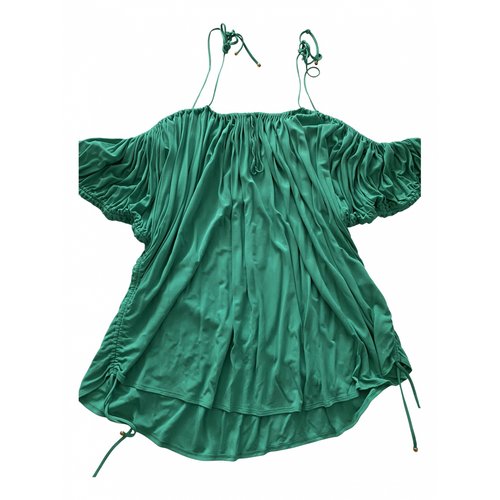 Pre-owned Temperley London Silk Blouse In Green