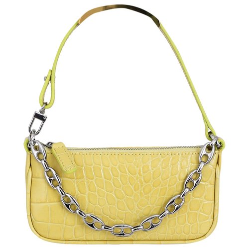 Pre-owned By Far Leather Handbag In Yellow