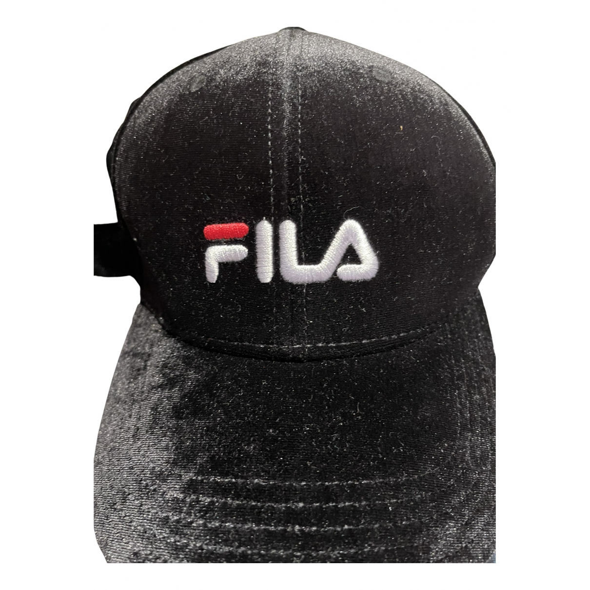 Pre-owned Fila Faux Fur Hat In Black 