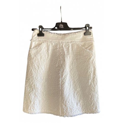 Pre-owned Tara Jarmon Mini Skirt In White