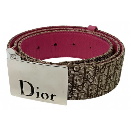 Pre-owned Dior Cloth Belt In Beige