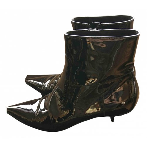 balenciaga patent leather boots