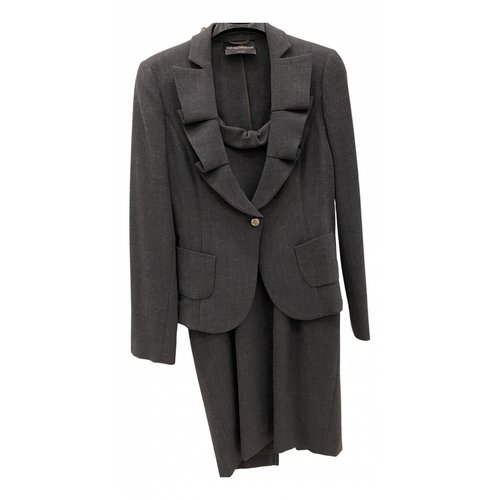 Pre-owned Giorgio Armani Wool Suit Jacket In Grey