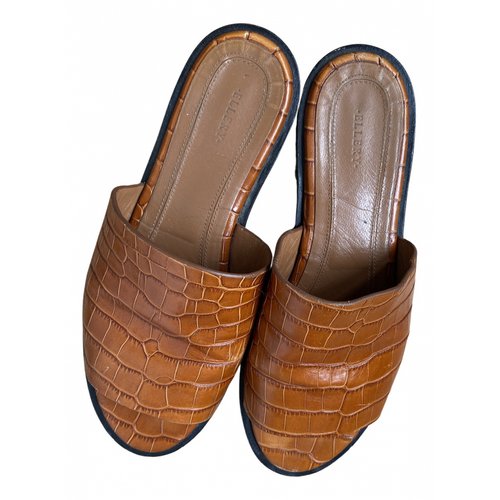 Pre-owned Ellery Leather Flip Flops In Brown