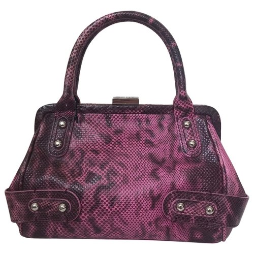 Pre-owned Dkny Vegan Leather Handbag In Purple