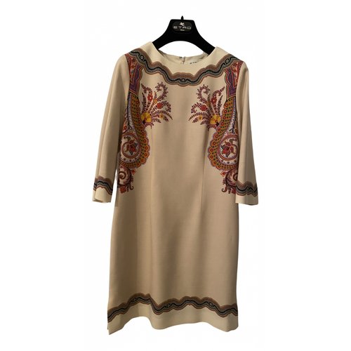 Pre-owned Etro Wool Mid-length Dress In Multicolour