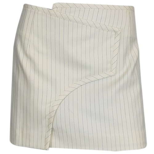 Pre-owned Derek Lam Wool Mini Skirt In White