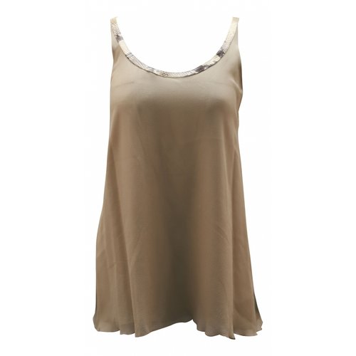 Pre-owned Alice And Olivia Silk Top In Brown