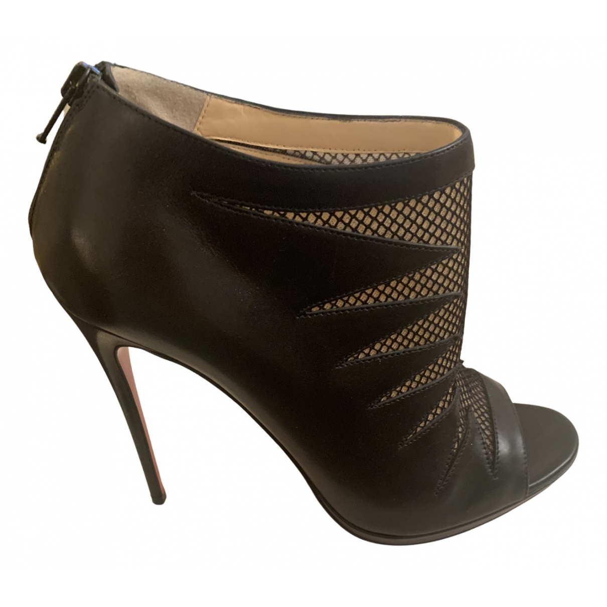 christian louboutin open toe boots