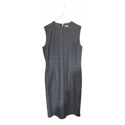 Pre-owned Tombolini Wool Mid-length Dress In Grey