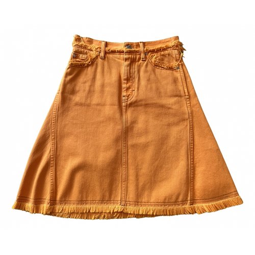 Pre-owned Acne Studios Mid-length Skirt In Orange