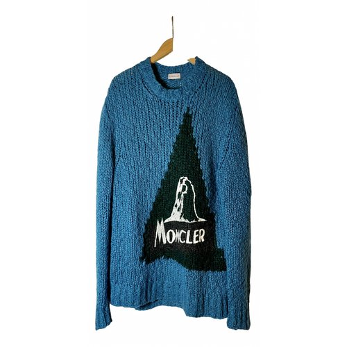 Pre-owned Moncler Wool Knitwear & Sweatshirt In Blue