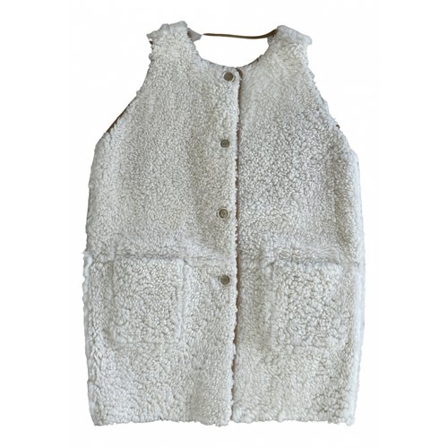 Pre-owned Marni Leather Cardi Coat In White