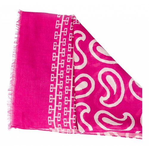 Pre-owned Kiton Wool Stole In Pink
