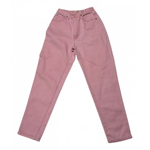 Pre-owned Byblos Straight Jeans In Pink