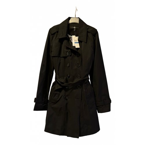 Pre-owned 7 For All Mankind Trench Coat In Black