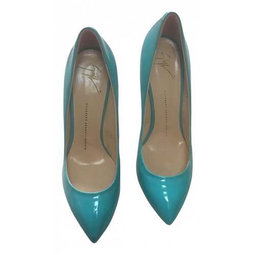 Pre-owned Giuseppe Zanotti Patent Leather Heels In Turquoise