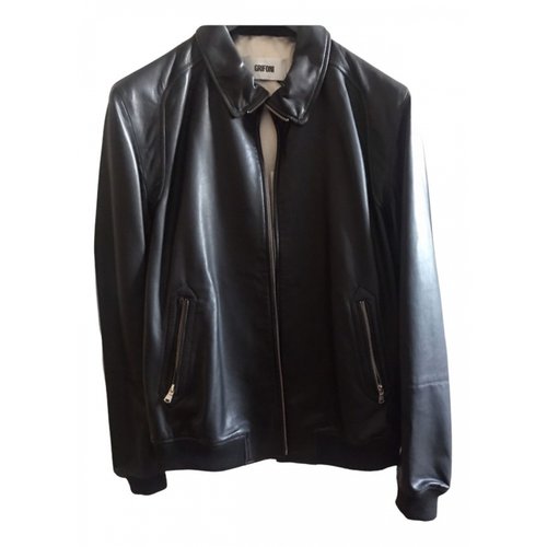 Pre-owned Mauro Grifoni Leather Jacket In Black
