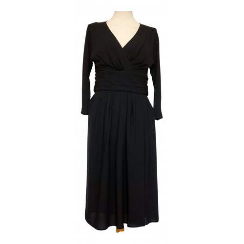 Pre-owned Elie Saab Silk Mid-length Dress In Black