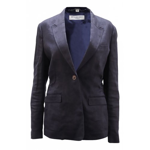 Pre-owned Burberry Blazer In Blue