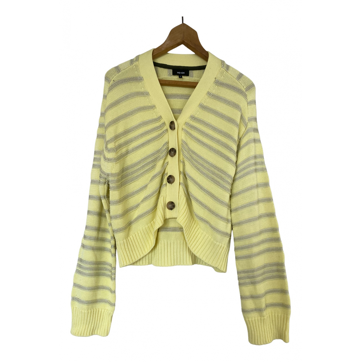 Pre-owned Me+em Cardigan In Yellow 