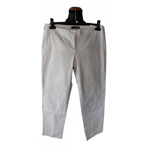 Pre-owned Liujo Straight Pants In White