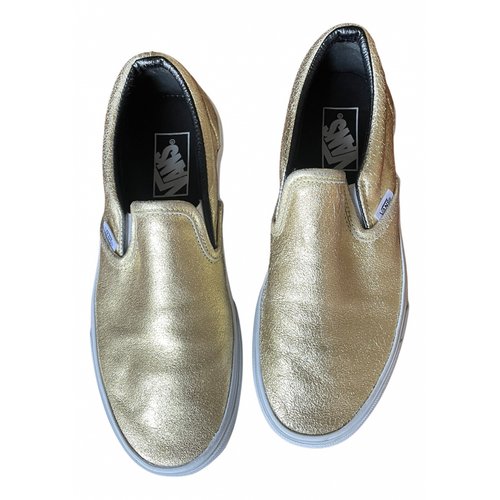 Pre-owned Vans Leather Trainers In Gold