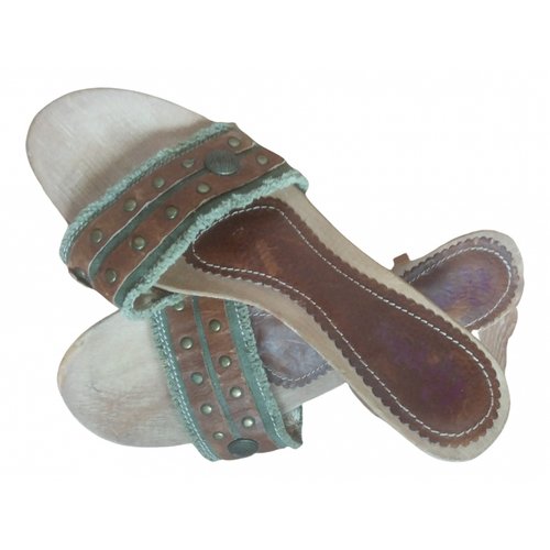 Pre-owned Replay Cloth Sandals In Green