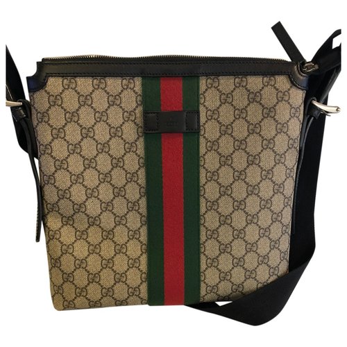 Pre-owned Gucci Cloth Bag In Brown