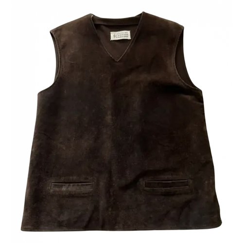 Pre-owned Maison Margiela Leather Vest In Brown