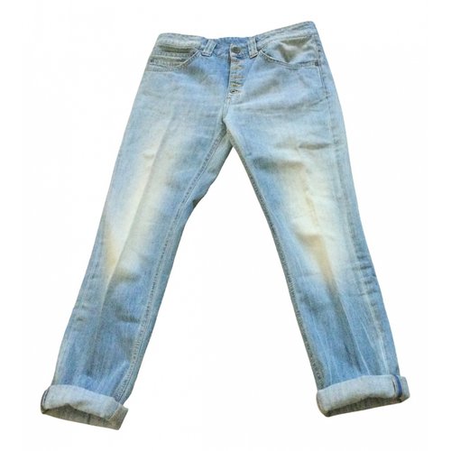 Pre-owned Dondup Straight Jeans In Blue