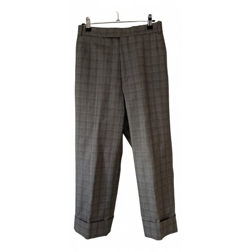 Pre-owned Thom Browne Wool Trousers In Multicolour