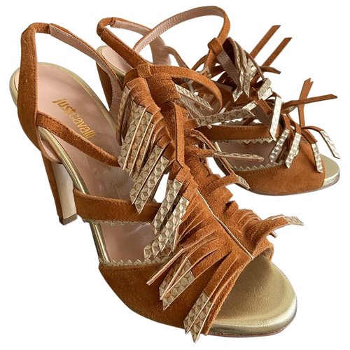 Pre-owned Just Cavalli Sandal In Gold