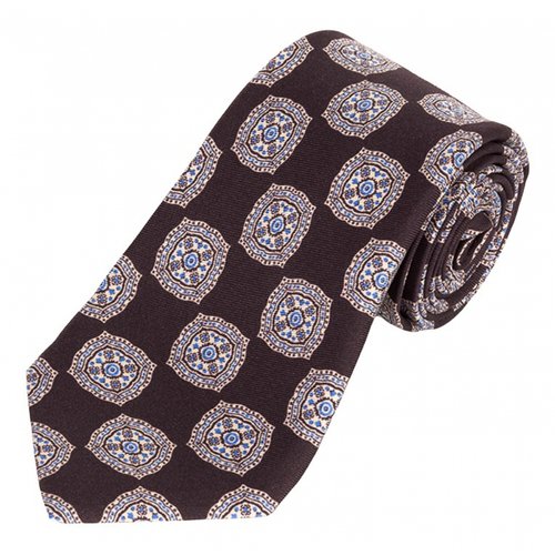 Pre-owned Kiton Silk Tie In Brown