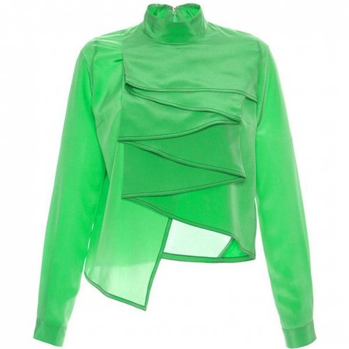 Pre-owned Marco De Vincenzo Silk Blouse In Green