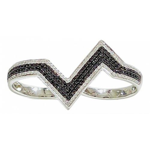 Pre-owned As29 White Gold Ring In Silver