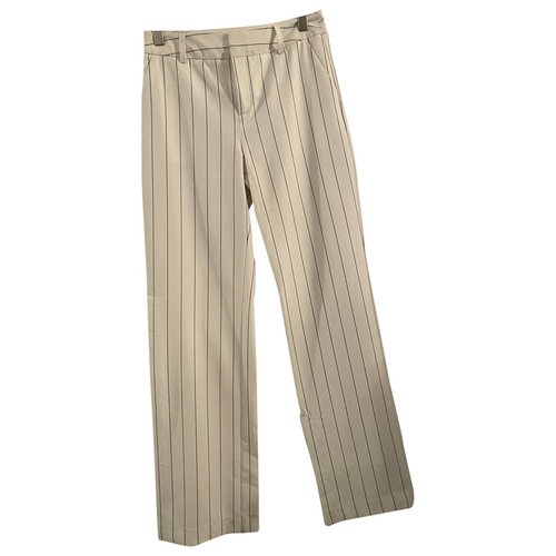 Pre-owned Gestuz Trousers In White