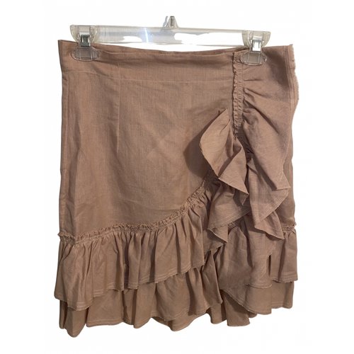 Pre-owned Iro Spring Summer 2019 Linen Mini Skirt In Beige