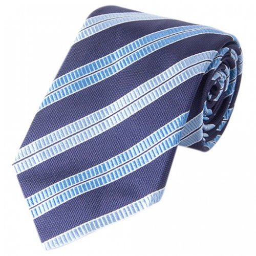 Pre-owned Luciano Barbera Silk Tie In Blue