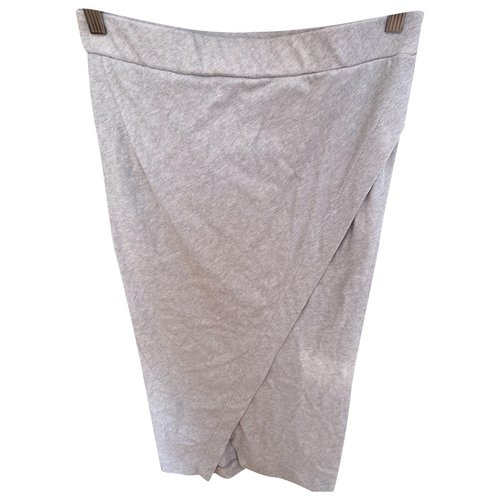 Pre-owned Enza Costa Mid-length Skirt In Beige