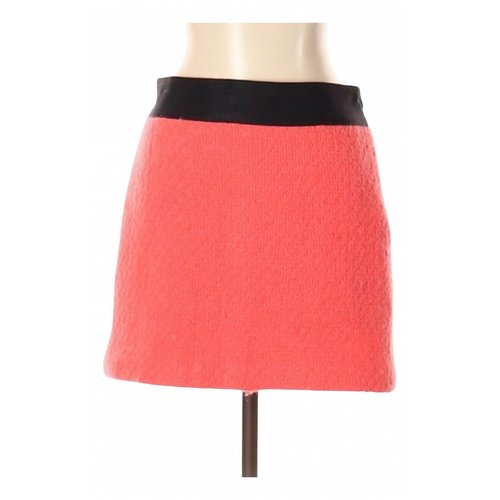 Pre-owned Milly Wool Mini Skirt In Pink