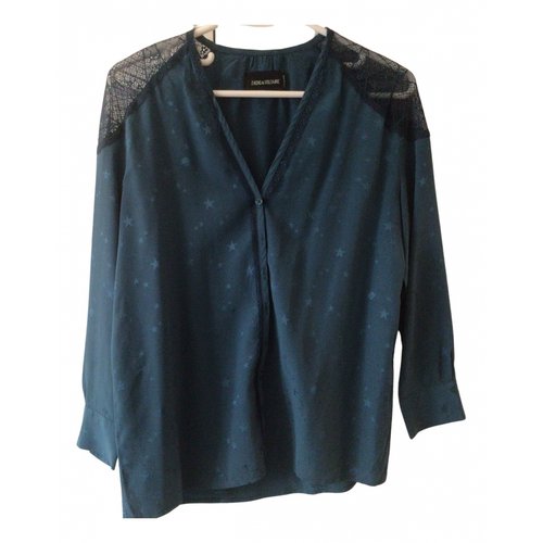 Pre-owned Zadig & Voltaire Silk Shirt In Turquoise