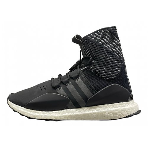 Pre-owned Y-3 Cloth High Trainers In Black