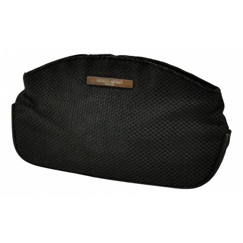 Pre-owned Giorgio Armani Clutch Bag In Black