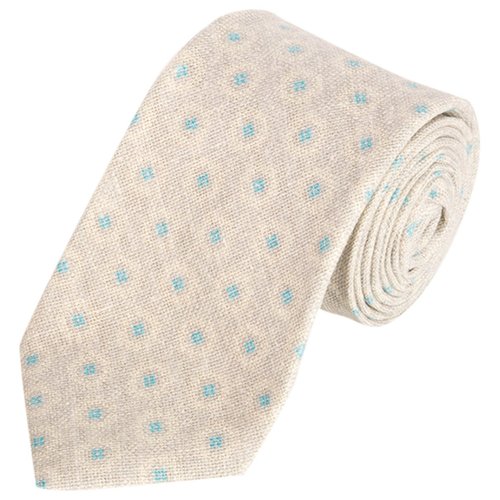 Pre-owned Kiton Cashmere Tie In Beige